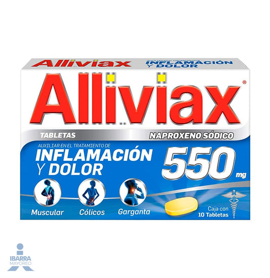 Alliviax 550 mg 10 Tabletas