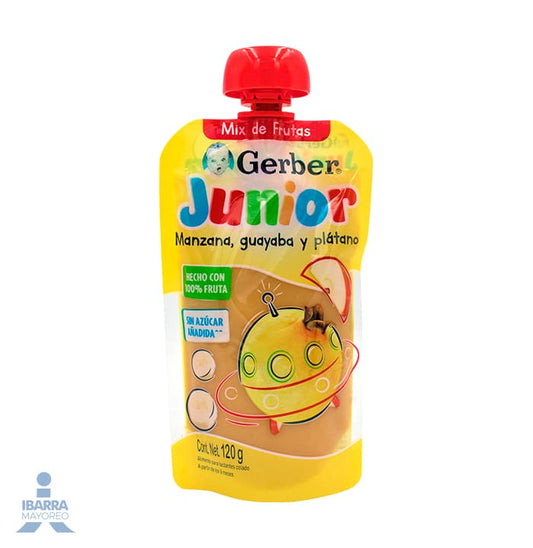 Gerber Junior Manzana Guayaba Plátano Pouch 120 g