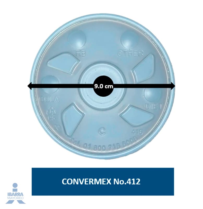 Tapa Plástico Convermex no. 412 50 pzas.