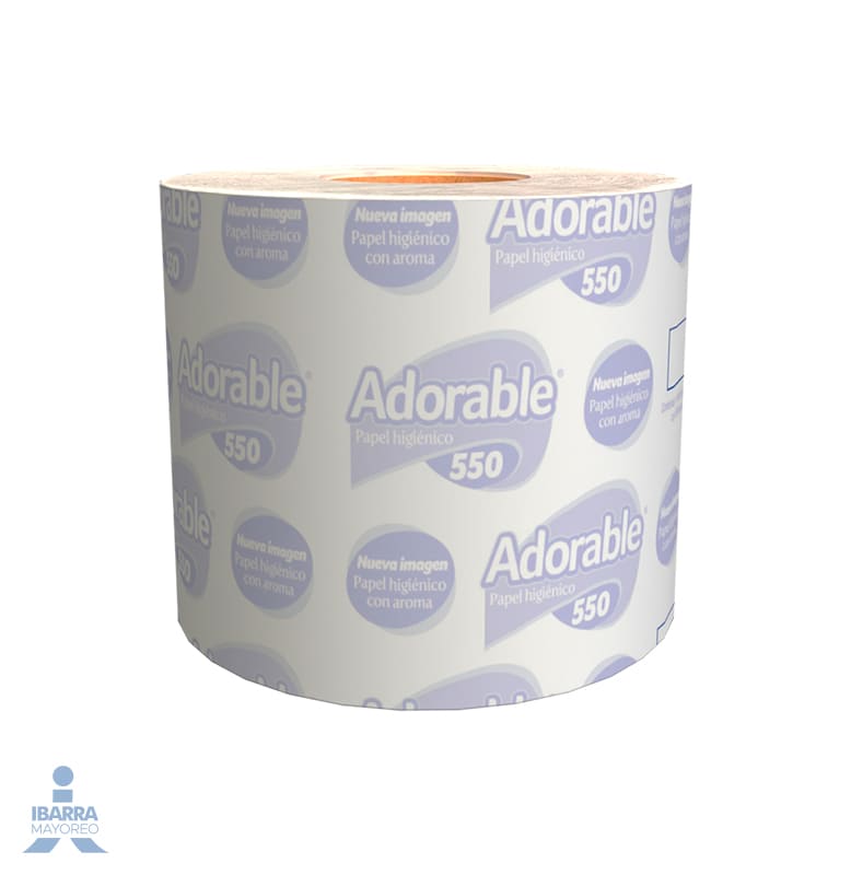 Papel Higiénico Adorable 550 hojas 1 rollo