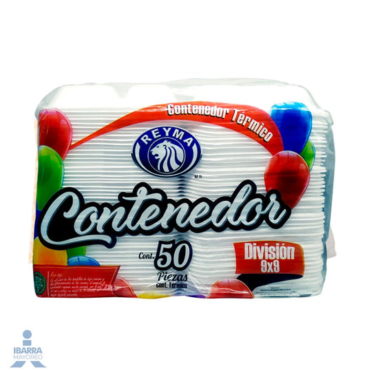 Contenedor Térmico Reyma 9 x 9 División 50 pzas.