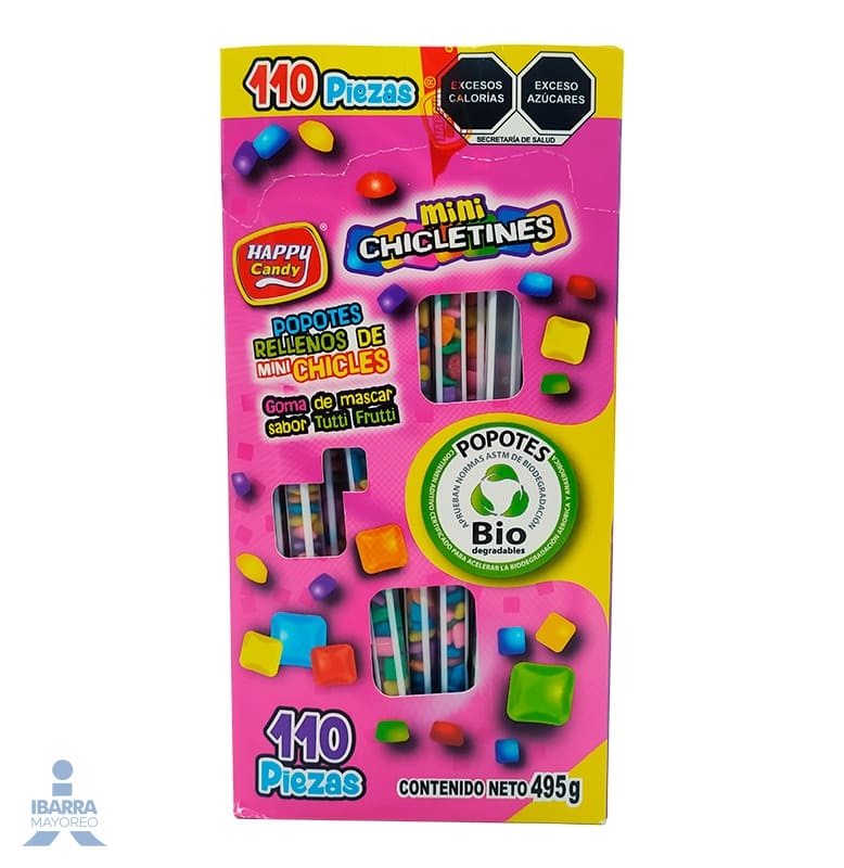 Goma de Mascar Las Delicias Chicletines Mini 110 pzas.