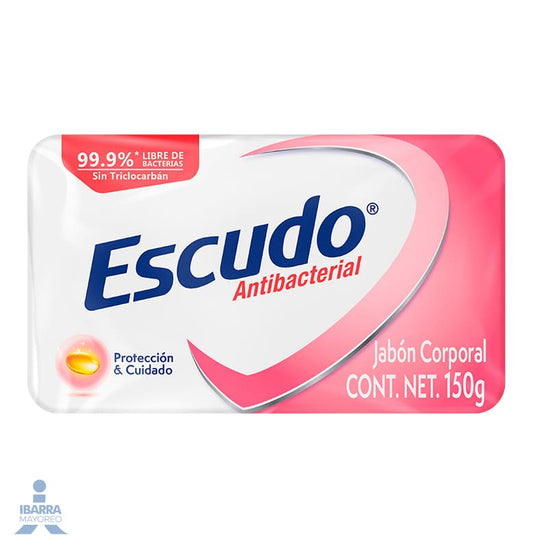 Jabón Escudo Antibacterial Barra Protección y Cuidado 150 g