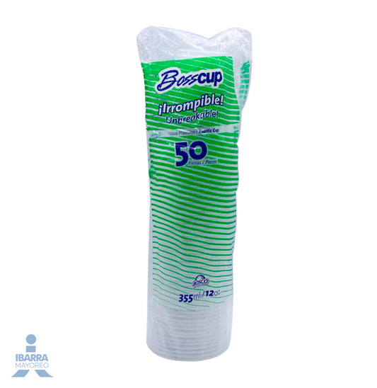 Vaso Plástico Bosco no. 12/355 ml 50 pzas.