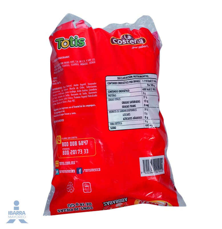 Totis Paps Adobadas 20 pzas.