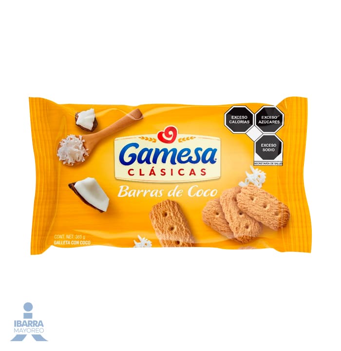 Galletas Gamesa Barra de Coco 365 g