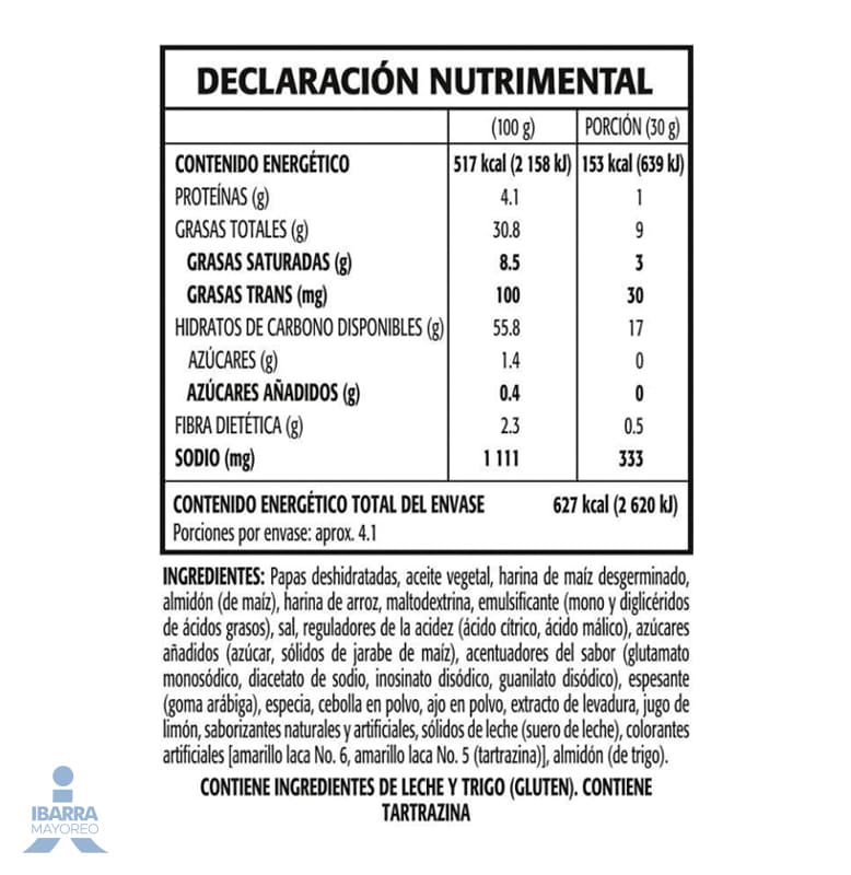 Pringles Papas Adobadas 124 g