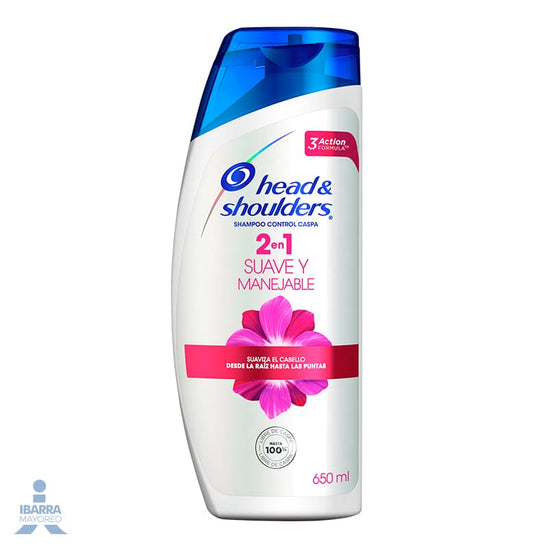 Shampoo Head & Shoulders Suave Manejable 2 en 1 650 ml