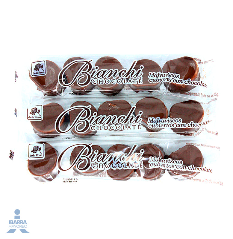 Malvavisco de la Rosa Cubierto Chocolate 50 pzas.