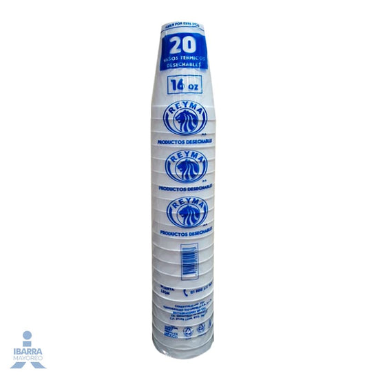 Vaso Térmico Reyma no. 16 20 pzas.