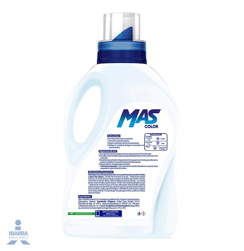 Detergente Líquido Mas Color Multipoder 4.65 L – Mayorista Ibarra