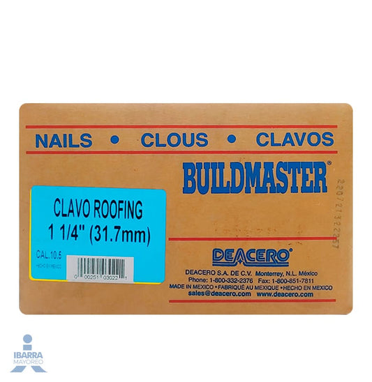 Clavo de Acero Tachuelón 1 1/4 pulgadas 22.7 kg