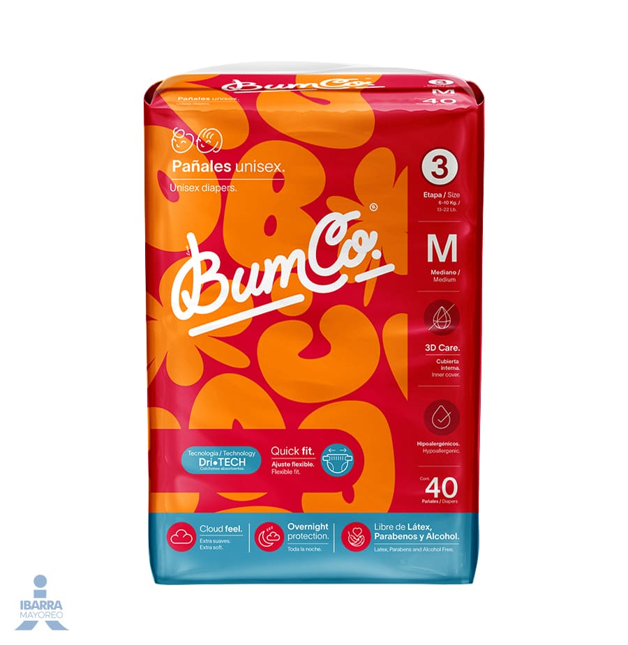 Pañal Bumco Mediano 40 pzas.