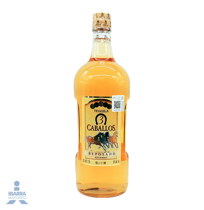 Tequila 3 Caballos Reposado 1.75 L