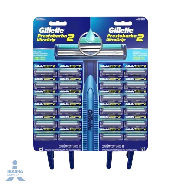Rastrillo Gillette Prestobarba Ultragrip Exhibidor 24 pzas.