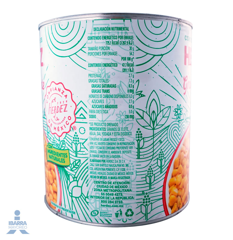 Elote en grano Herdez 2.9 kg