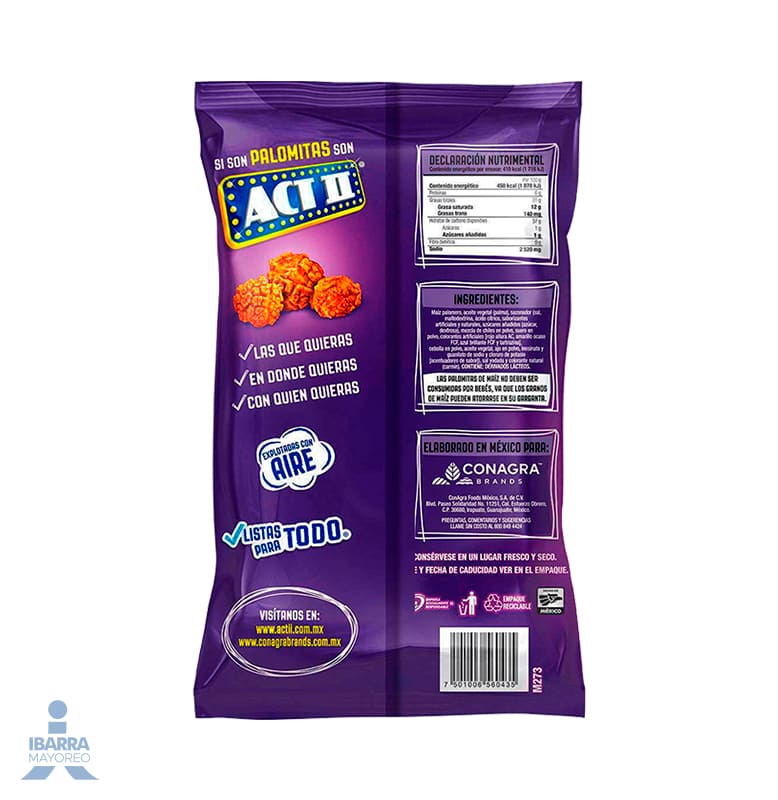 Botana Palomitas Act II Inferno 38 g