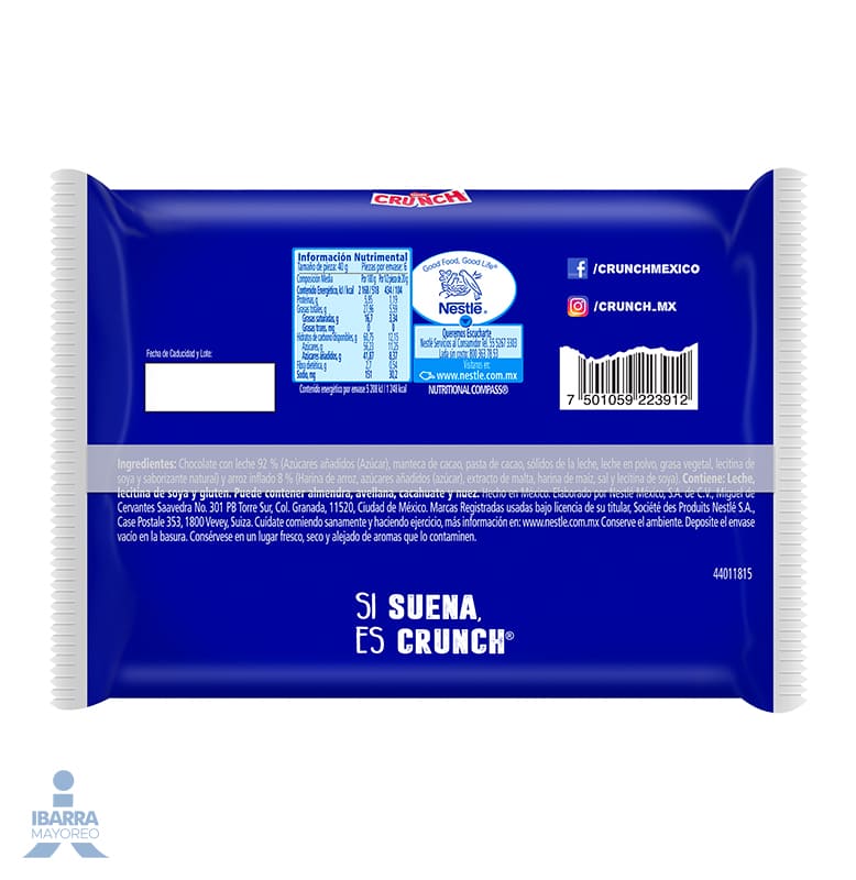 Chocolate Nestlé Crunch 6/40 g