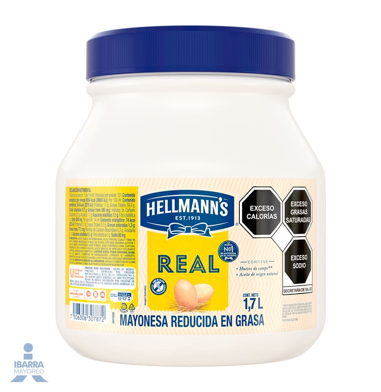 Hellmanns Mayonesa Real 1.7 L