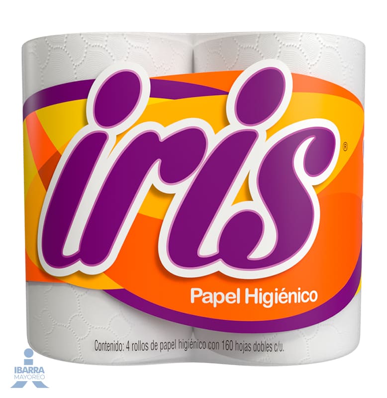 Papel Higiénico Iris 160 hojas 4 rollos