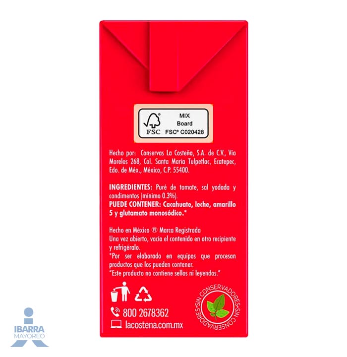 Puré de Tomate Condimentado La Costeña Tetrapack 210 g
