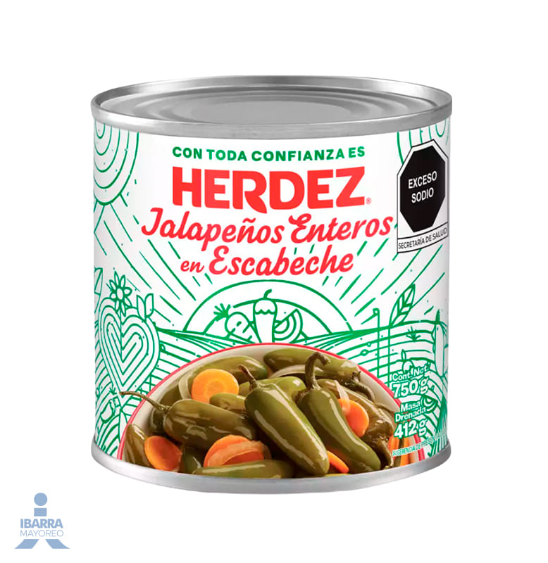Chiles Jalapeños Enteros Herdez 750 g