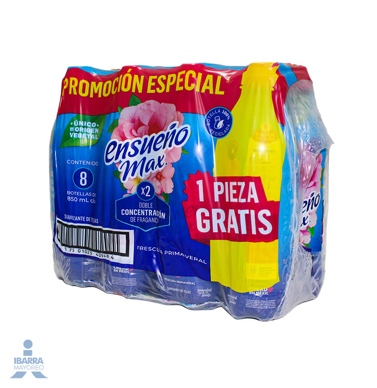 Suavizante Ensueño Max Frescura Primaveral 7/850 ml + 1
