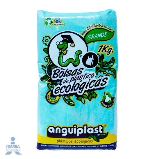 Bolsa Camiseta Ecológica Anguiplast Grande 1 kg