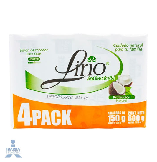 Jabón de tocador Lirio Coco 4/150 g