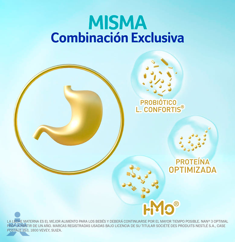 Fórmula Infantil NAN 3 Optimal Pro a partir de 1 año 720 g