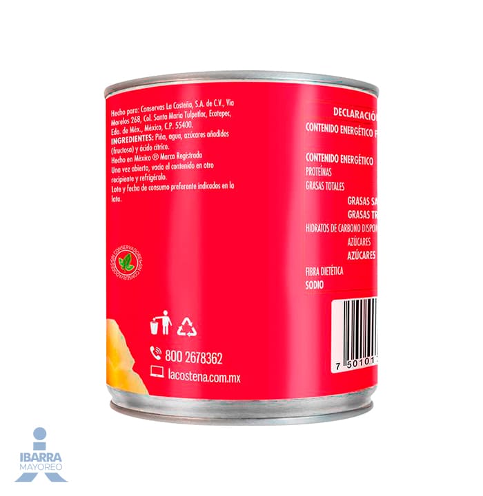 Piña La Costeña Trozos 800 g