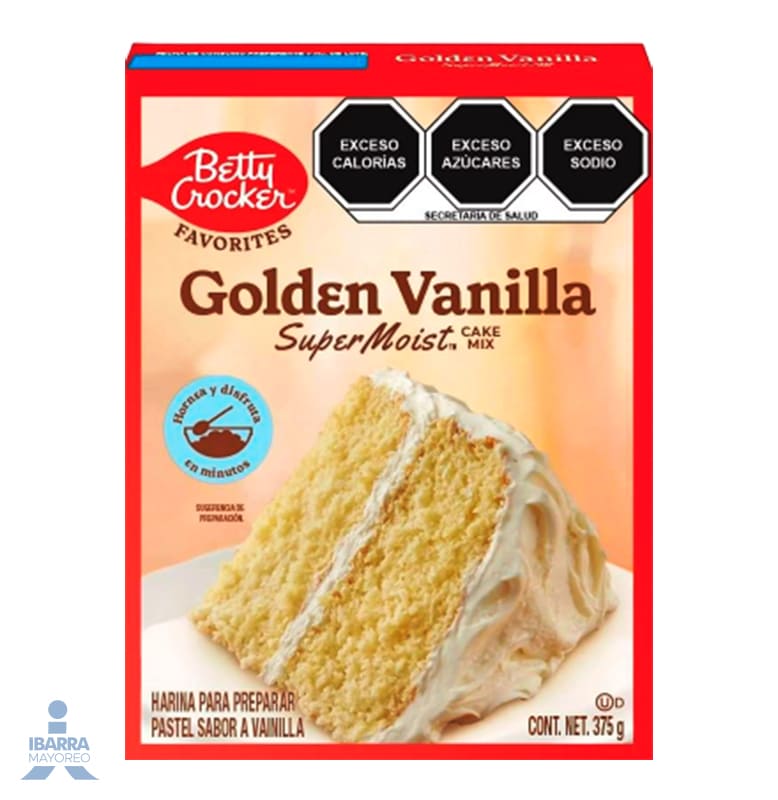 Harina para pastel Betty Crocker Vainilla Golden 375 g