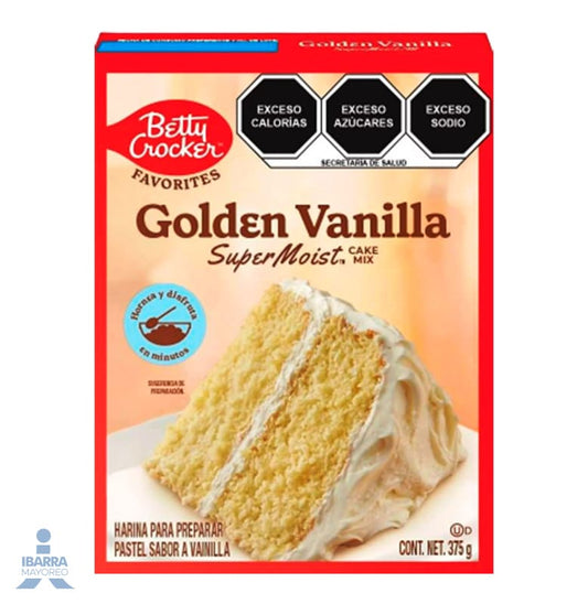 Harina para pastel Betty Crocker Vainilla Golden 375 g