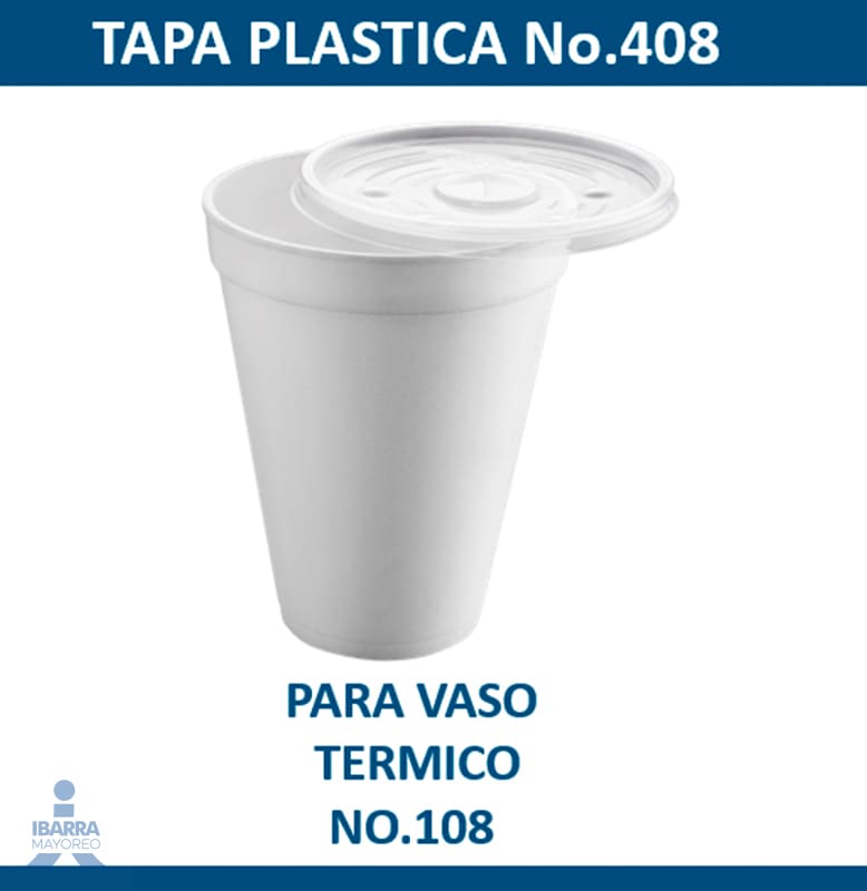 Tapa Plástico Convermex no. 408 50 pzas.