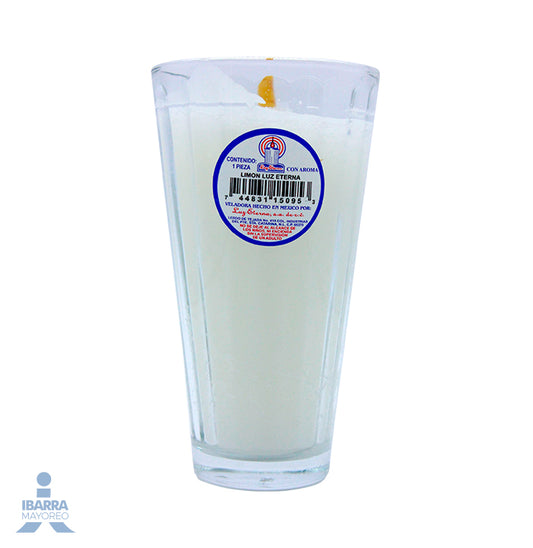 Veladora Luz Eterna Súper Extra Limón