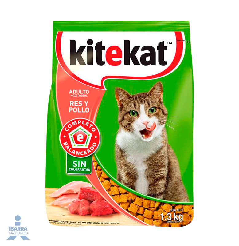 Alimento Kitekat Adulto Res y Pollo 1.3 kg