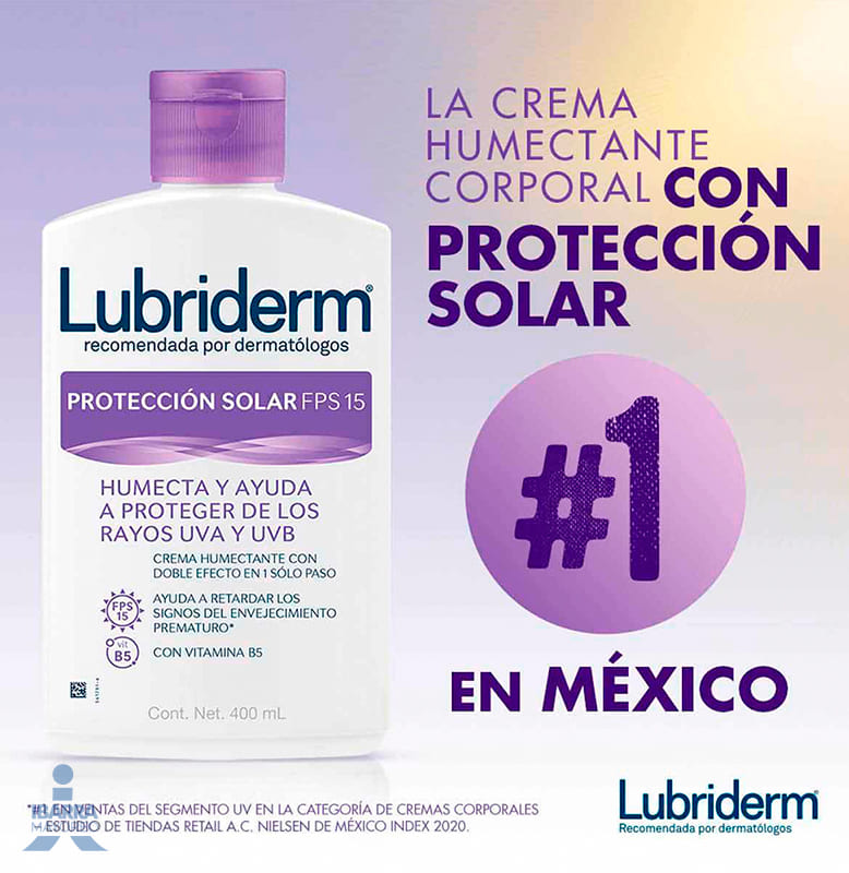 Crema Lubriderm Protección Solar FPS 15 400 ml