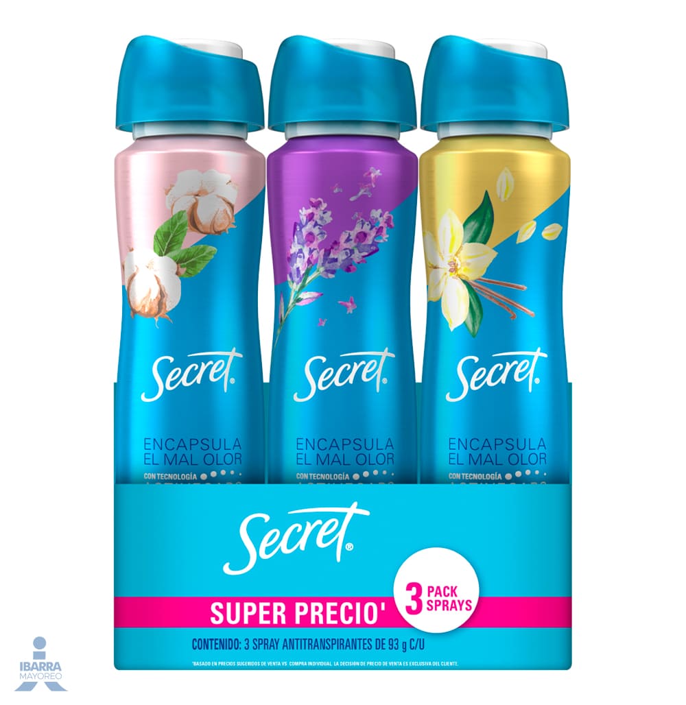 Desodorante Secret Variedad Aerosol 3/93 gr