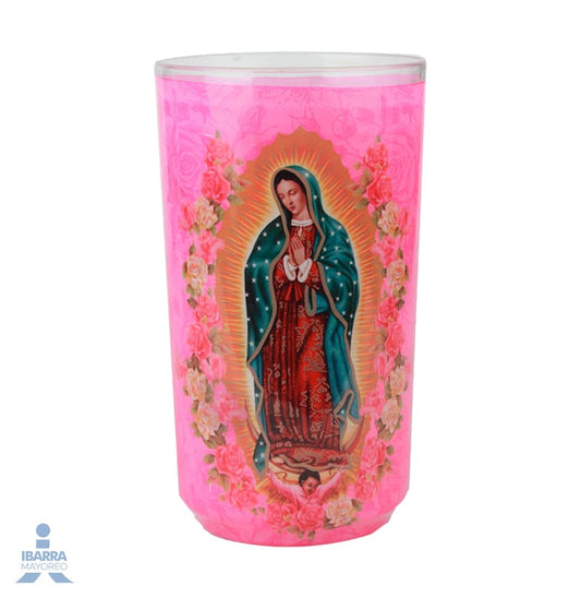 Veladora Luz Eterna Virgen de Guadalupe Chelero