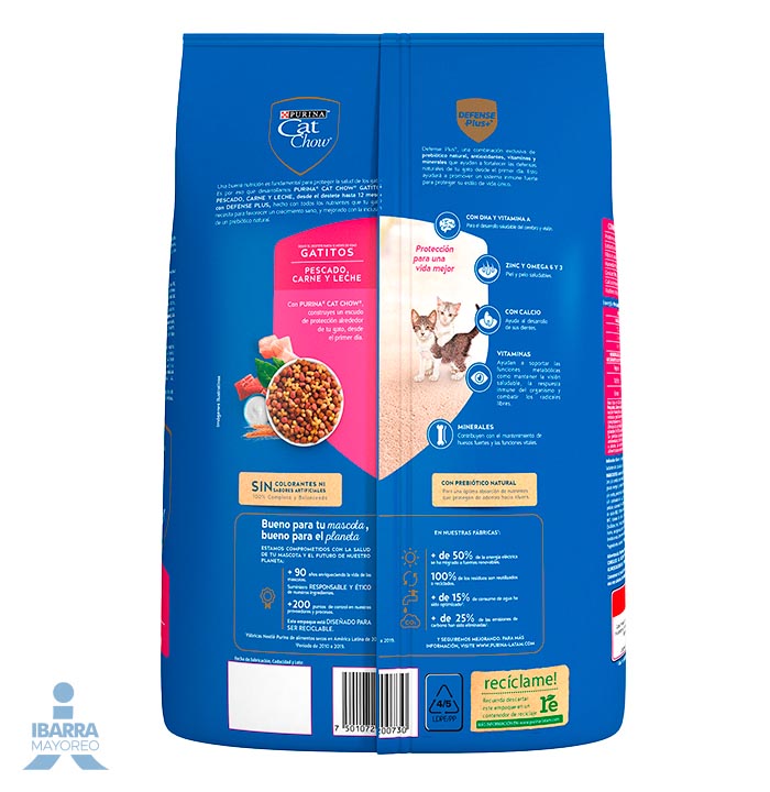 Alimento Purina Cat Chow Gatitos Pescado y Carne 1.5 kg