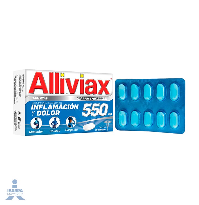 Alliviax 550 mg 10 Tabletas