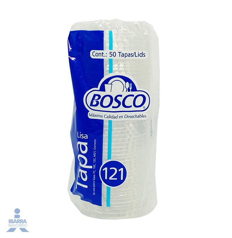 Tapa Plástico Bosco no. 121 50 pzas.