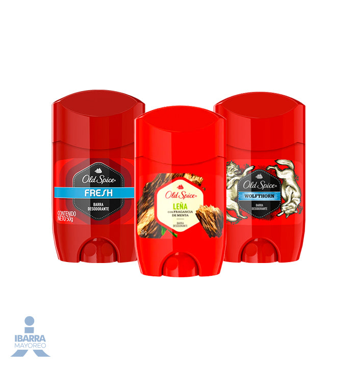 Desodorante Old Spice Mixto Barra 3 pzas.