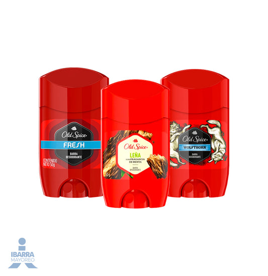 Desodorante Old Spice Mixto Barra 3 pzas.