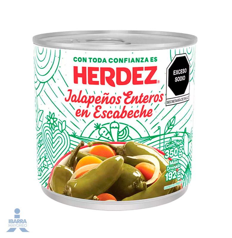 Chiles Jalapeños Enteros Herdez 350 g