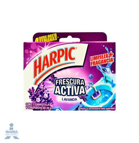 Pastilla Sanitaria Harpic Lavanda Frescura Activa 35 g