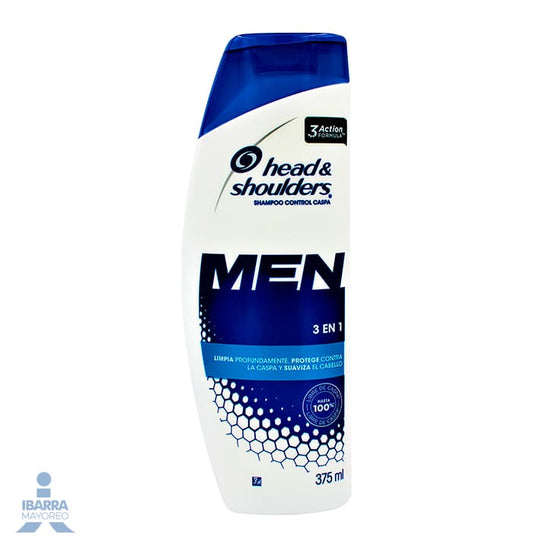 Shampoo Head & Shoulders 3 en 1 Hombre 375 ml