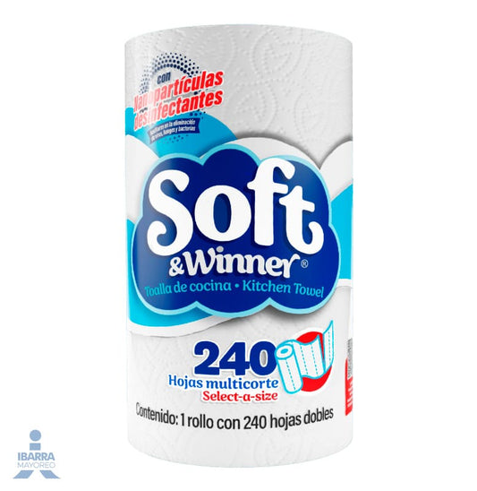 Servitoalla Soft & Winner Multicorte 240 hojas 1 rollo