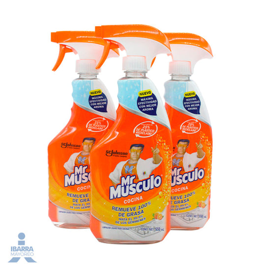 Limpiador Mr. Músculo Cocina Total Naranja 650 ml