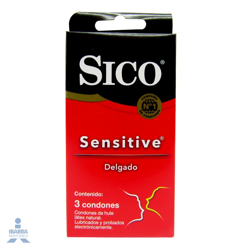 Preservativo Sico Sensitive 3 pzas.